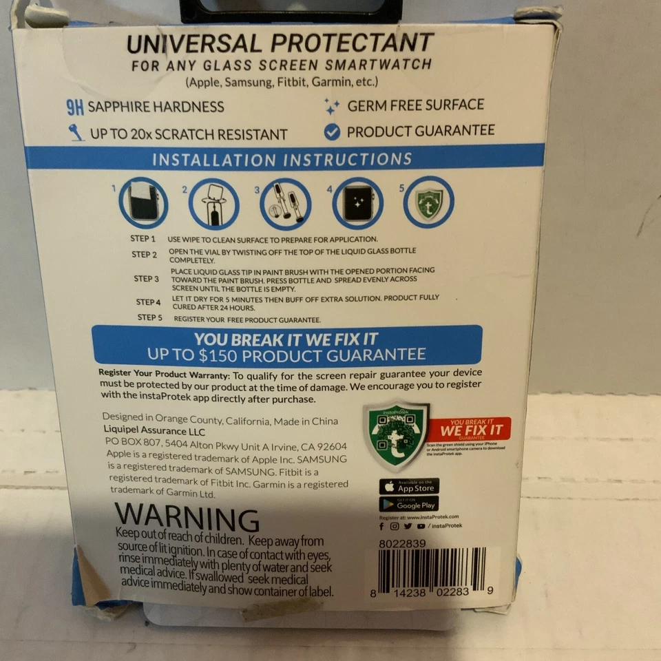 🌹Liquipel - Protector de pantalla líquido para relojes inteligentes con pantalla de vidrio - Transparente Foto 3 de 4