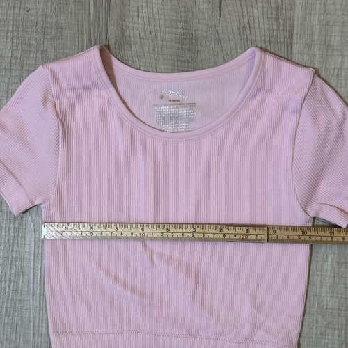 NWT Art Class Girl's Size S(6/7) Short Sleeve Seamless Crop T-Shirt Purple - Picture 10 of 14