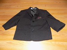 Size 18 Months Silver Suit USA Black Suit Jacket Coat Formal Wedding Easter EUC