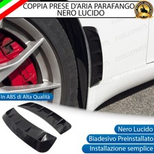 COPPIA PRESE D'ARIA SPORTIVE PARAFANGHI NERO LUCIDO ADESIVE PER ALFA ROMEO MITO