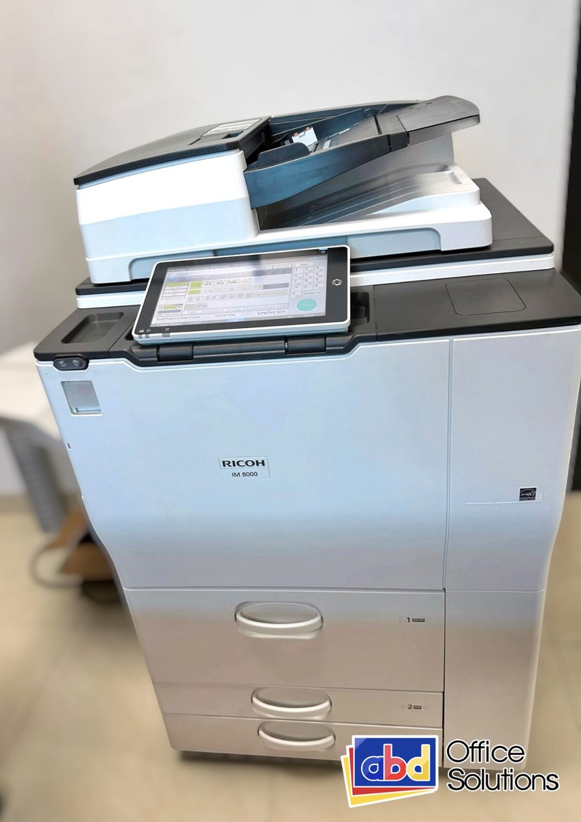 Ricoh IM 8000 A3 Mono MFP Copier Printer Scanner Staple Finisher