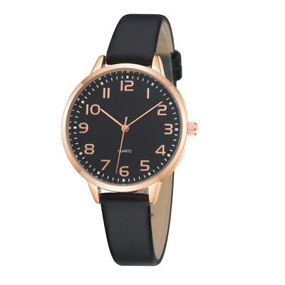 Women's Dainty Analog Leather Dress Watch for Small Wrists, Ladies