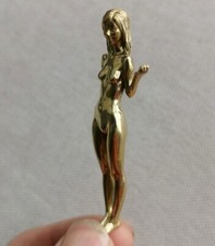 Brass Girl Statue Human Body Art Naked Beauty Model Decor