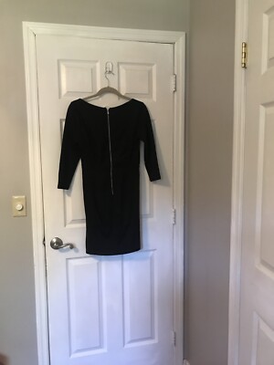 black work dress h&m Women's Black Crinkled Dress with Eyelet Embroidery