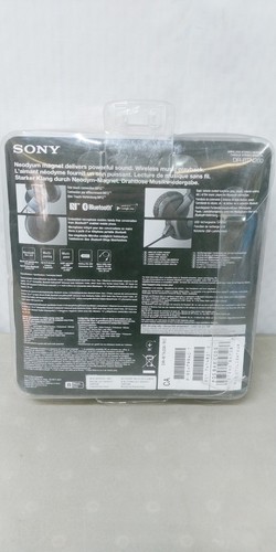 NEW Sony DR-BTN200 Black Bluetooth Wireless Headphones - Picture 2 of 2