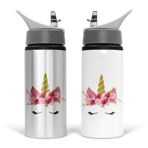Personalisierte Trinkflasche Schule Sport Getränk Auslaufsicher Auslaufsicher Einhornkopf - Bild 15 von 20