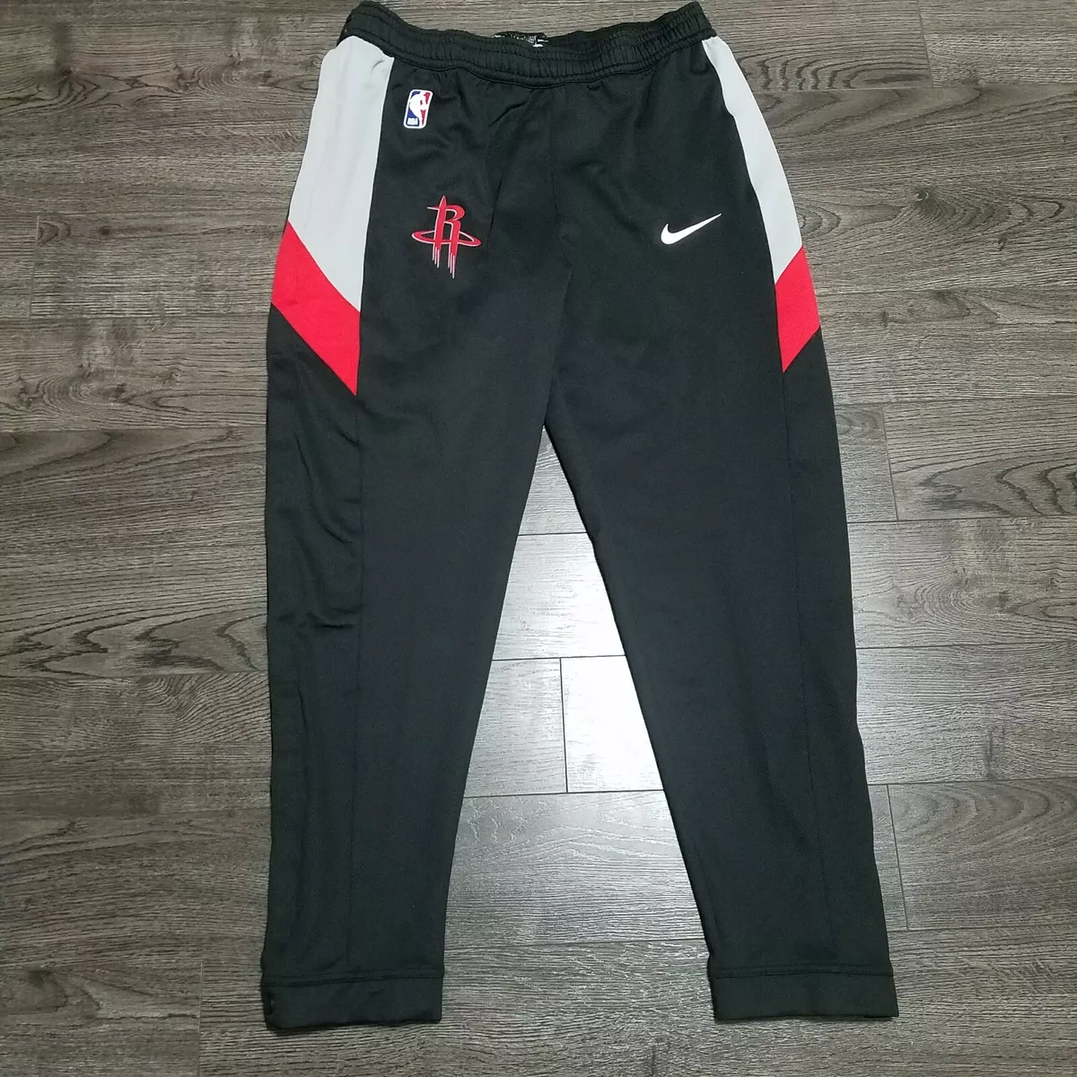 HOUSTON ROCKETS NIKE NBA Tear away Therma Flex Basketball pants Mens LARGE