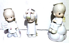 3 PRECIOUS MOMENTS ANGELS HEAVENLY LIGHT, IT'S A PERFECT BOY, MY GUARDIAN ANGEL