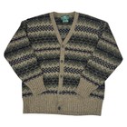 Henry Cottons Knit Cardigan 100% Wool Fair Isle Pattern Grandad Sweater Mens 2XL