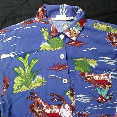 Mens Shirts Cowboys In Hawaiian Shirts Cowboy Outfit Men On The