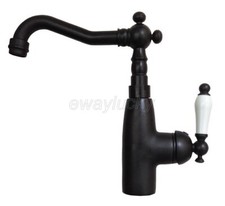 Bathroom Vessel Sink Faucet Oil Rubbed Bronze Single Handle Swivel Mixer Tap