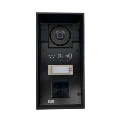 2N Helios IP Force Intercom 1 Button HD Camera Card Reader 9151101CHRPW Licensed