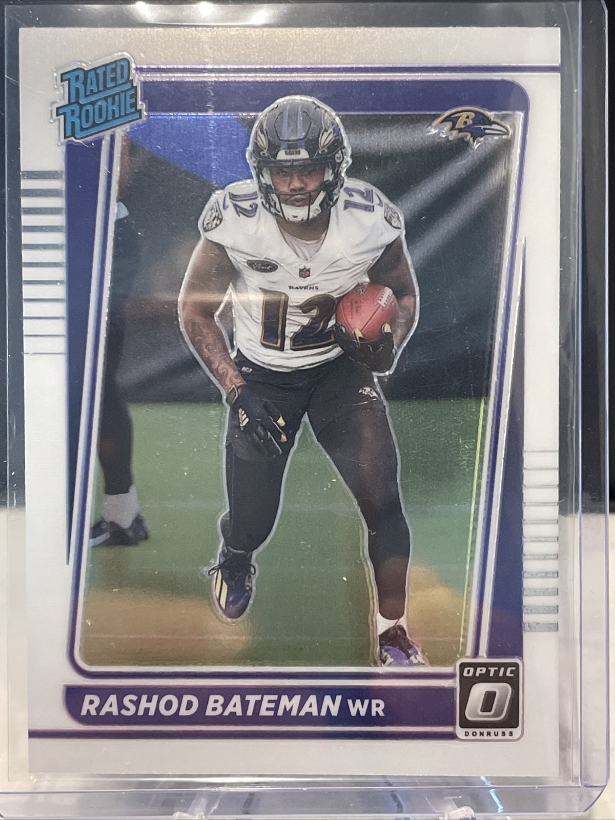 Rashod Bateman 2021 Panini Donruss Optic Rated Rookie Base RC #210 Ravens