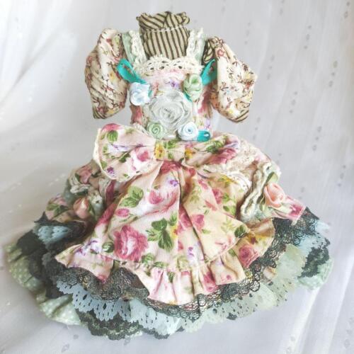 Doll Costume Set 1 Dress Gothic Lolita Floral Print Pullip Maid Clothes Christma - Picture 1 of 11