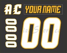 Cleveland Monsters Customized Number Kit For 2017-2018 black Uniform