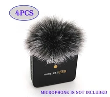 4pcs Furry Windscreen for Rode Wireless GO 2 II mic  Wireless GO I Microphone