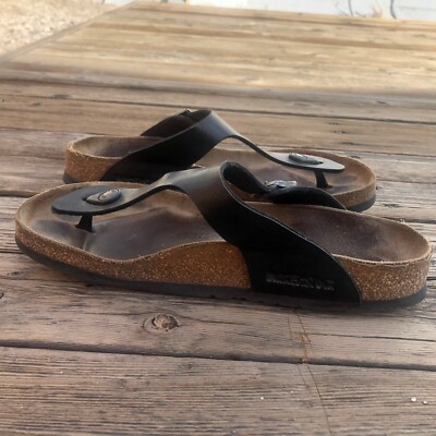 靴 USED Birkenstock GIZEH Birkenstock Gizeh Women's 40 9 Birko-Flor Thong Black Mens 7