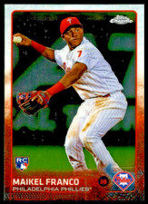 2015 TOPPS CHROME #101 MAIKEL FRANCO ROOKIE CARD PHILADELPHIA PHILLIES/RC. rookie card picture