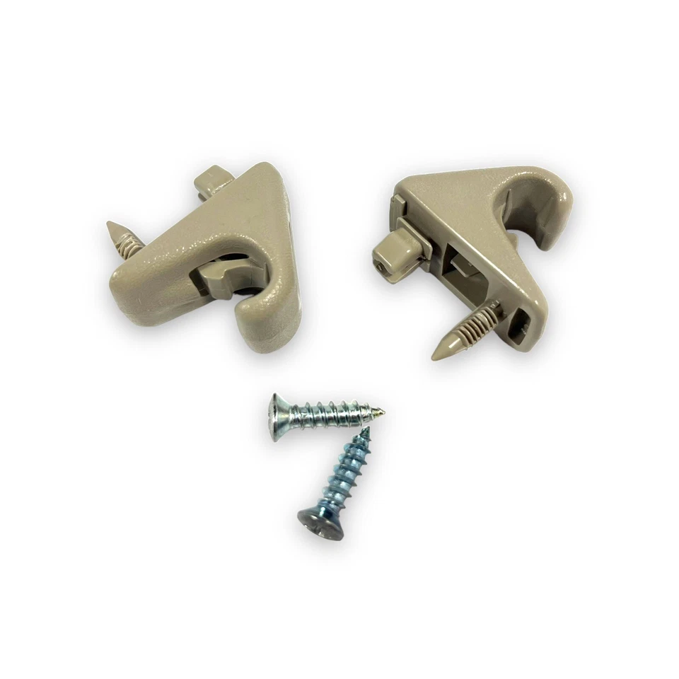 1998-2002 Toyota Corolla Chevy призма солнцезащитный козырек зажим желтовато-коричневый пара с набором винтов - Изображение 4 из 4