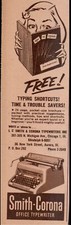 1952 Smith-Corona Office Typewriter Magazine Print Ad 7x2" 2D22