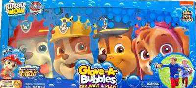 ZURU BUBBLE WOW PAW PATROL WOW GLOVE-A-BUBBLES WAVE & PLAY 8 BUBBLE GLOVES 5 Box