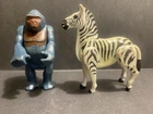 Playmobil Vintage 1970s Gorilla Zebra Zoo Safari Animals
