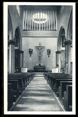 AK Frankfurt-Westend, Pfarrkirche St. Antonius, Savignystraße, nach Wideraufbau 