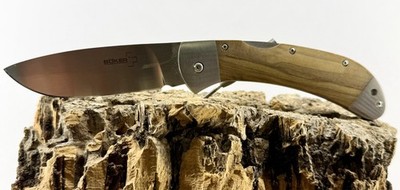 Böker Plus hochwertiges Taschenmesser Back-Lock Olivenholzgriff