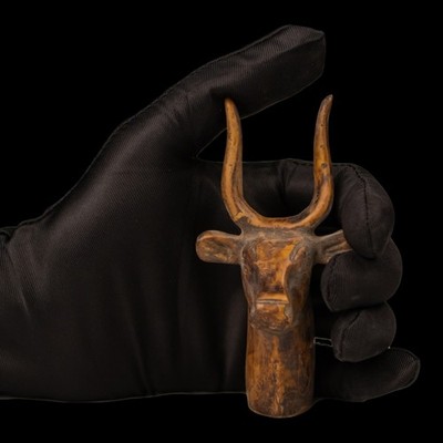 Authentic Ancient Egyptian Antiques Apis Bull Head Statue Figure BC