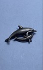 Sterling Silver 925 Vintage Celestial Ring Size 7 & Dolphin Brooch Lot of 2 — photo 5