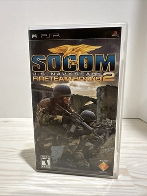 PlayStation PSP SOCOM U.S. Navy Seals Fireteam Bravo 2 Black Label Complete Box