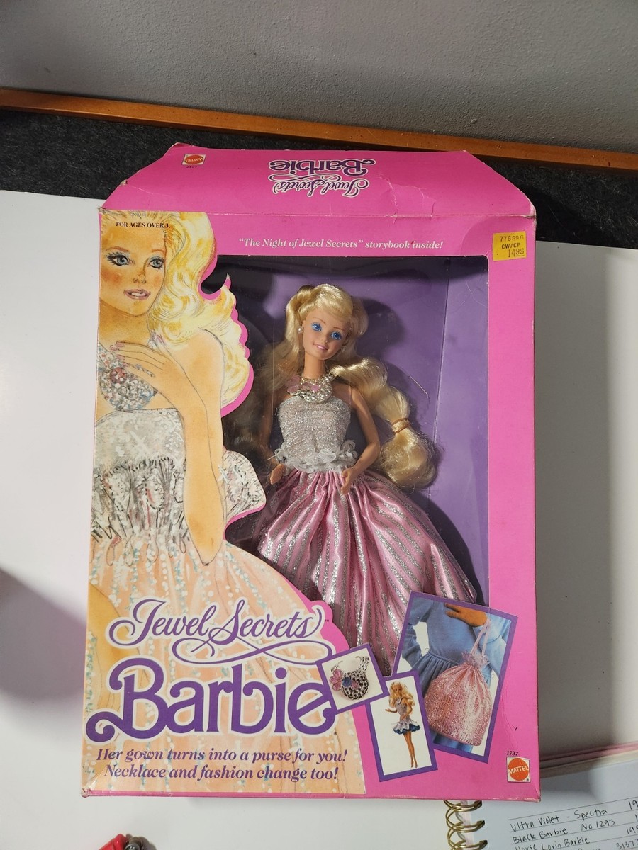 Mattel Jewel Secrets Barbie Fashion Doll 1987 11.5in Original Open