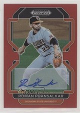 2022 Panini Prizm Draft Picks Red 36/50 Roman Phansalkar #PDP208 Auto 4z8