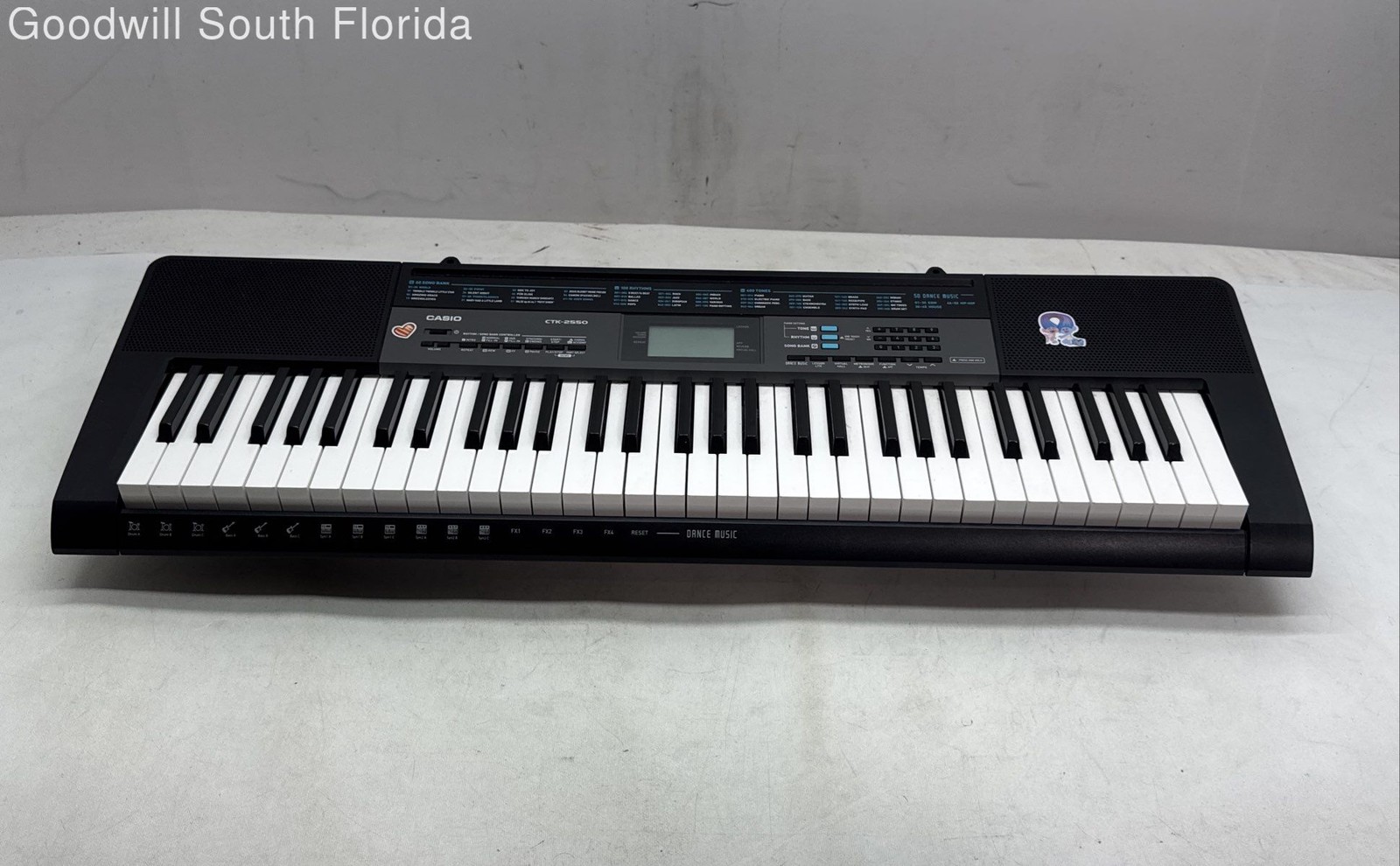 Casio CTK-2550 Black Portable Full-Size 61-Key Electronic Keyboard Not Tested