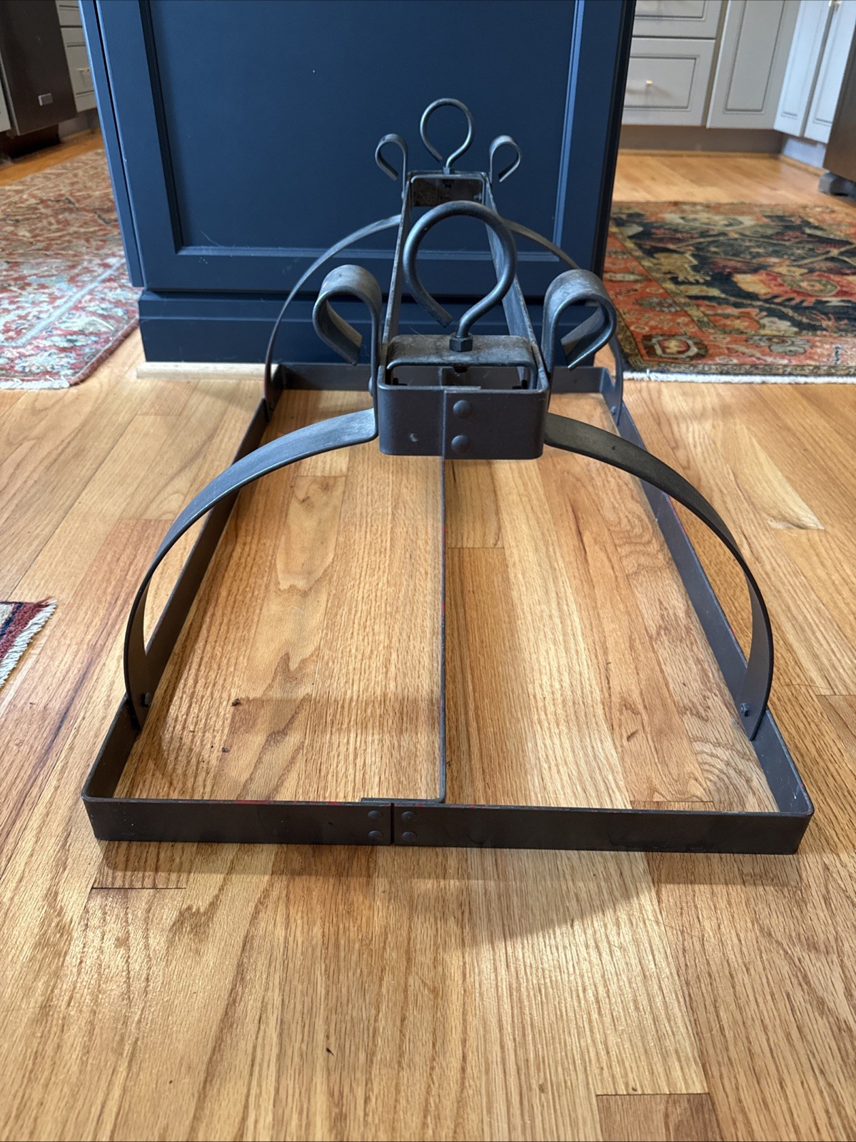 Eclume Pot Rack Rectangle Ceiling Pot Rack with Hooks Steel 30” x 18”