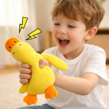  Peluche per bambini Design a forma di papera Premere per emettere un suono