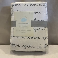 Crib Sheet Fitted Cloud Island 100 o/o Cotton Fits Standard Size Crib Oleo-Tex