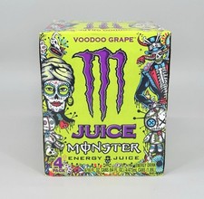 Juice Monster Energy Voodoo Grape 4 Pack 16oz Cans Sealed Box