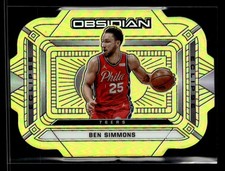 2020-21 Panini Obsidian #8 Ben Simmons Eclipse Electric Etch Green Flood card