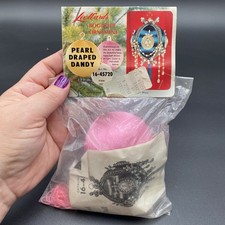 LeeWards PEARL DRAPED DANDY Pink Vintage Sequ...