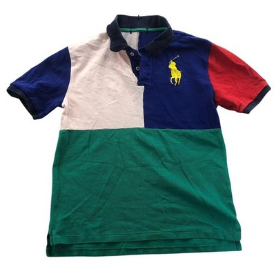 S　Polo by Ralph Lauren 1st Type Vintage Polo Ralph Lauren Mens Polo Shirt S Colorblock Short