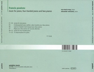 EVA-MARIA MAY / ALEXANDER WIENAND POULENC: MUSIC FOR PIANO, TWO PIANOS AND 4-HAN