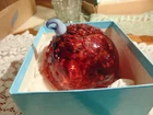 Vtg Stunning Tiffany Glass Ornament IOB
