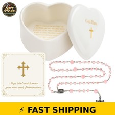 NORBU My First Rosary with Ceramic Keepsake Box - Pink