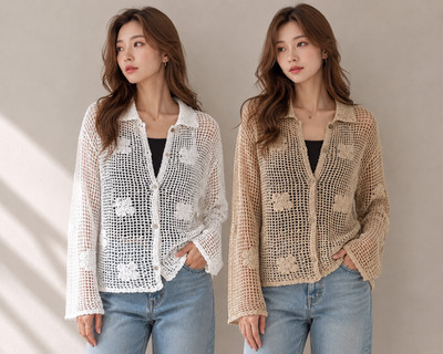 Damen Häkel Strick Bolero Shrug Langarm Cardigan One Size weich UK 8-14