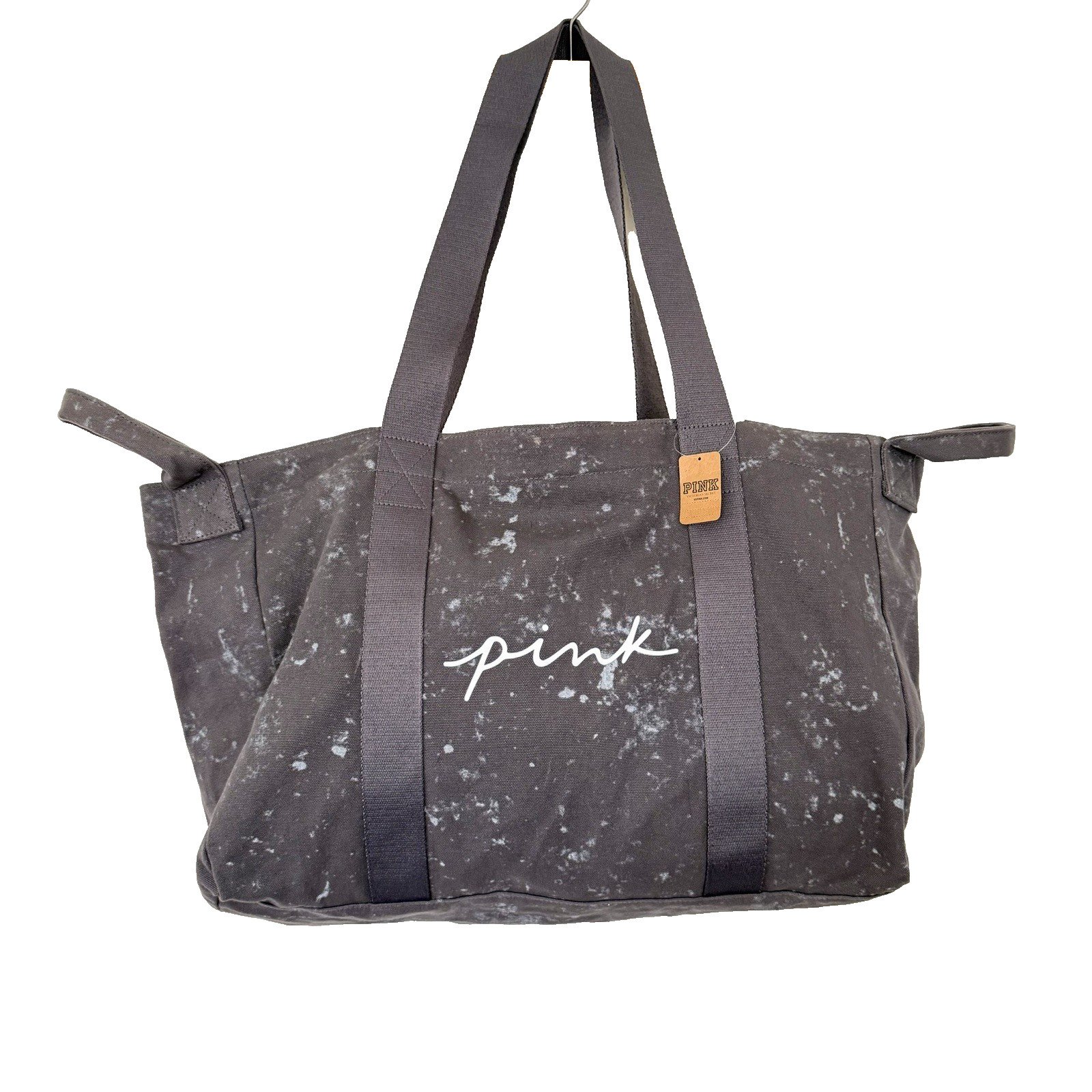 Victoria Secret Pink-Large-Weekender-Tote-Bag-Marl Smokey Gray-Nwt