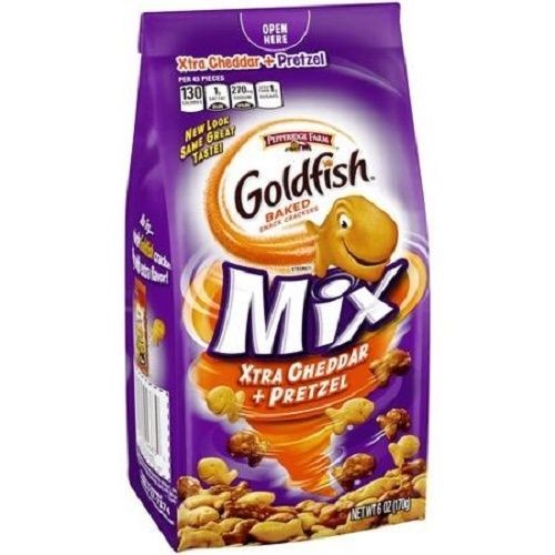 Pepperidge Farm Mix Xtra Cheddar + Pretzel Goldfish Baked Snack Crackers - Picture 3 of 3