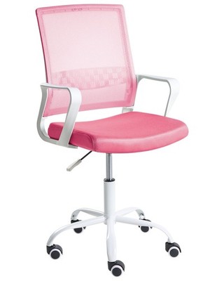 Bürostuhl Mesh rosa höhenverstellbar drehbar mit Armlehnen modern Ease