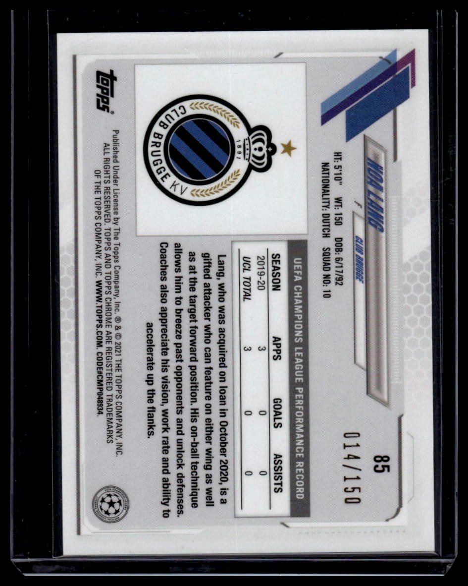 2020-21 Topps Chrome X Steve Aoki Neon Future Noa Lang #85 Aqua