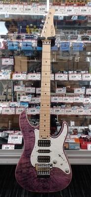 Schecter SD-2-24-AL/PUR/M E-Gitarre mit Softcase Arm hat Kratzer
